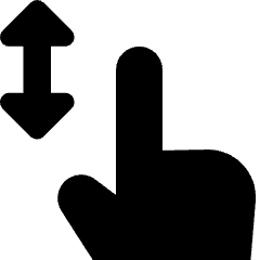 One Finger Drag Vertical Icon from Core Solid Set
