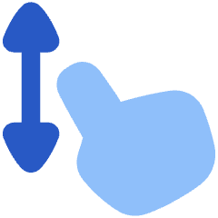 One Finger Drag Vertical Icon from Plump Flat Set