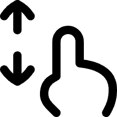 One Finger Drag Vertical Icon from Flex Line Set