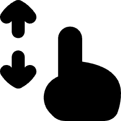 One Finger Drag Vertical Icon from Flex Solid Set