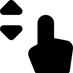 One Finger Drag Vertical Icon from Micro Solid Set