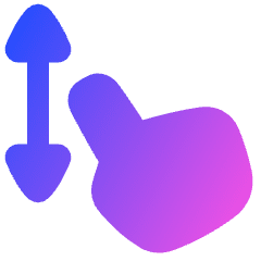 One Finger Drag Vertical Icon from Plump Gradient Set