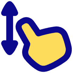 One Finger Drag Vertical Icon from Plump Pop Set