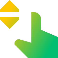 One Finger Drag Vertical Icon from Sharp Gradient Set