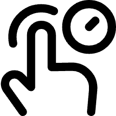 One Finger Hold Icon from Core Line Set