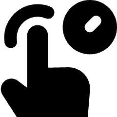 One Finger Hold Icon from Core Solid Set