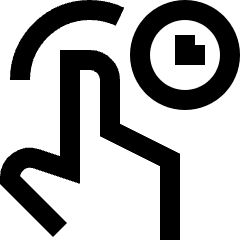 One Finger Hold Icon from Sharp Line Set
