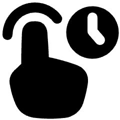 One Finger Hold Icon from Plump Solid Set