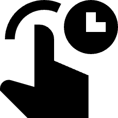 One Finger Hold Icon from Sharp Solid Set