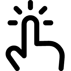 One Finger Long Tap Icon from Core Line Set