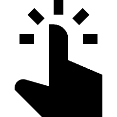 One Finger Long Tap Icon from Sharp Solid Set