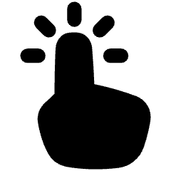 One Finger Long Tap Icon from Plump Solid Set