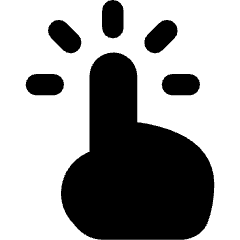One Finger Long Tap Icon from Flex Solid Set
