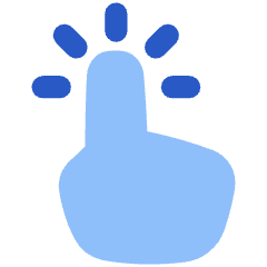 One Finger Long Tap Icon from Plump Flat Set