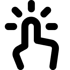 One Finger Long Tap Icon from Micro Line Set