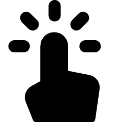 One Finger Long Tap Icon from Micro Solid Set