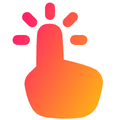 One Finger Long Tap Icon from Plump Gradient Set