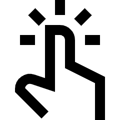 One Finger Long Tap Icon from Sharp Line Set