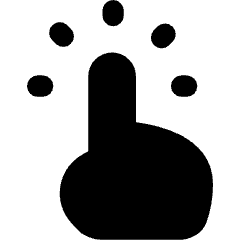 One Finger Short Tap Icon from Flex Solid Set