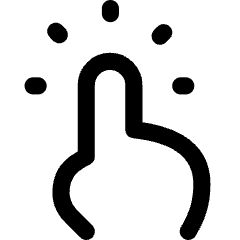 One Finger Short Tap Icon from Flex Line Set
