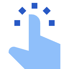 One Finger Short Tap Icon from Sharp Flat Set