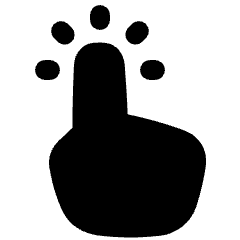 One Finger Short Tap Icon from Plump Solid Set