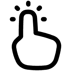 One Finger Short Tap Icon from Plump Line Set
