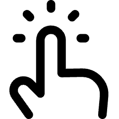 One Finger Short Tap Icon from Core Line Set