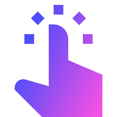 One Finger Short Tap Icon from Sharp Gradient Set