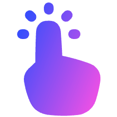One Finger Short Tap Icon from Plump Gradient Set