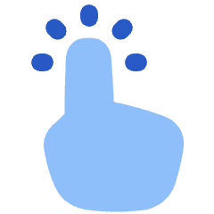 One Finger Short Tap Icon from Plump Flat Set