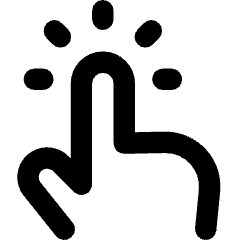 One Finger Short Tap Icon from Core Remix Set
