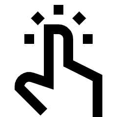 One Finger Short Tap Icon from Sharp Line Set