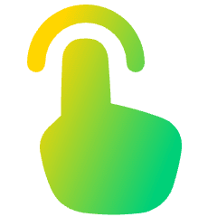 One Finger Tap Icon from Plump Gradient Set