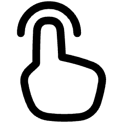 One Finger Tap Icon from Plump Line Set