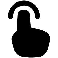 One Finger Tap Icon from Plump Solid Set