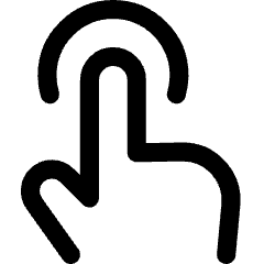 One Finger Tap Icon from Core Line Set