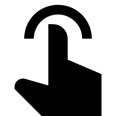 One Finger Tap Icon from Sharp Solid Set