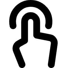 One Finger Tap Icon from Micro Line Set