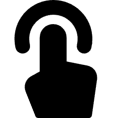 One Finger Tap Icon from Micro Solid Set
