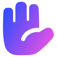 Open Hand Icon from Plump Gradient Set