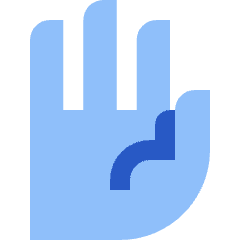 Open Hand Icon from Sharp Flat Set