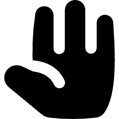 Open Hand Icon from Flex Solid Set