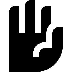 Open Hand Icon from Sharp Solid Set