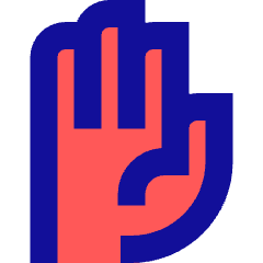 Open Hand Icon from Sharp Pop Set