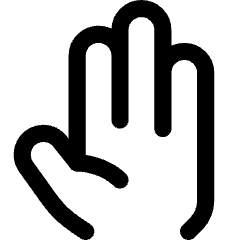 Open Hand Icon from Core Line Set