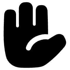 Open Hand Icon from Plump Solid Set