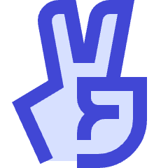 Peace Hand Icon from Sharp Duo Set