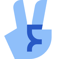 Peace Hand Icon from Sharp Flat Set