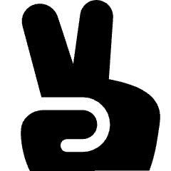 Peace Hand Icon from Micro Solid Set
